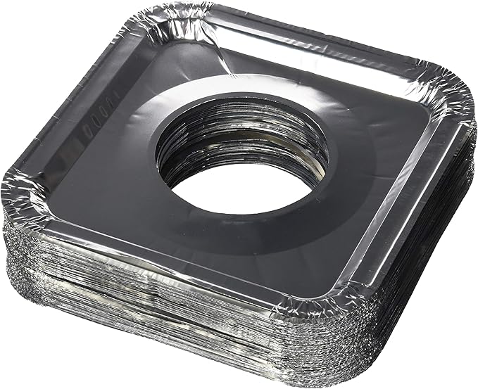 Aluminum Foil Square Gas Stove Burner Covers Pack of 100