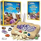 National Geographic Mega Gemstone Dig Kit – Gemstones and Crystals Digging Kit, Science Kit for Kids, Gift for Girls and Boys