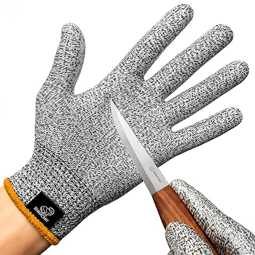 BeaverCraft Wood Carving Gloves CRG - Cutting Cut Resistant Gloves Level 5 for Whittling, Woodworking, Food Prep (M)
