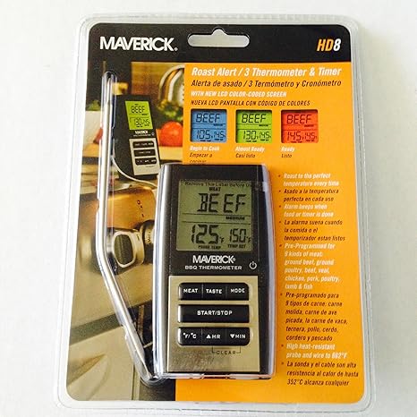 Amazon.com: Maverick HD8 Roast Alert 3 Thermometer and Timer ...