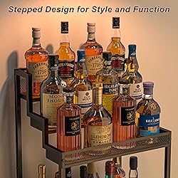 Jsskeeim Trapezoidal Liquor Cabinet Bar for
