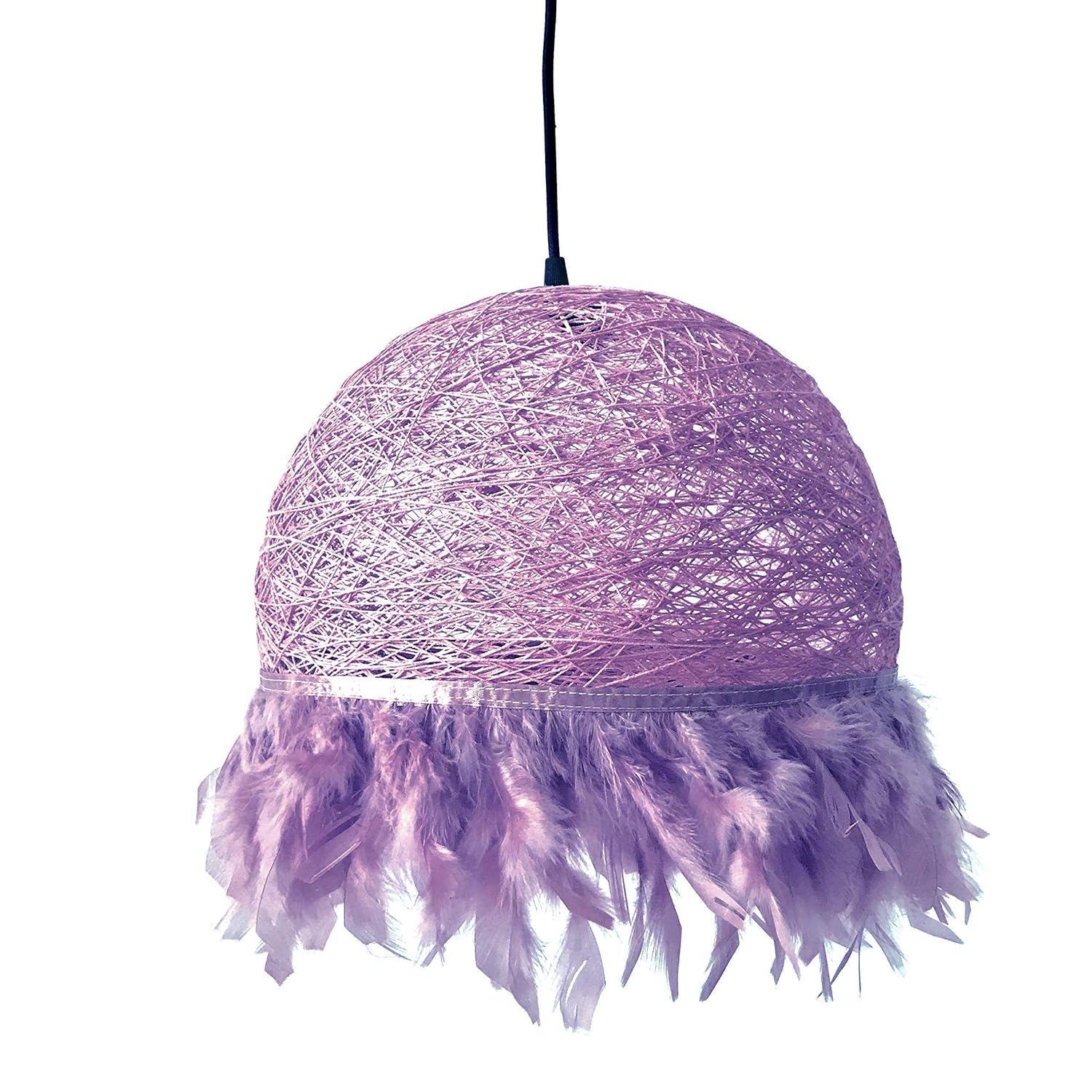 HALF FEATHERS purple lamp decorative ceiling lamp Boho style Amazon
