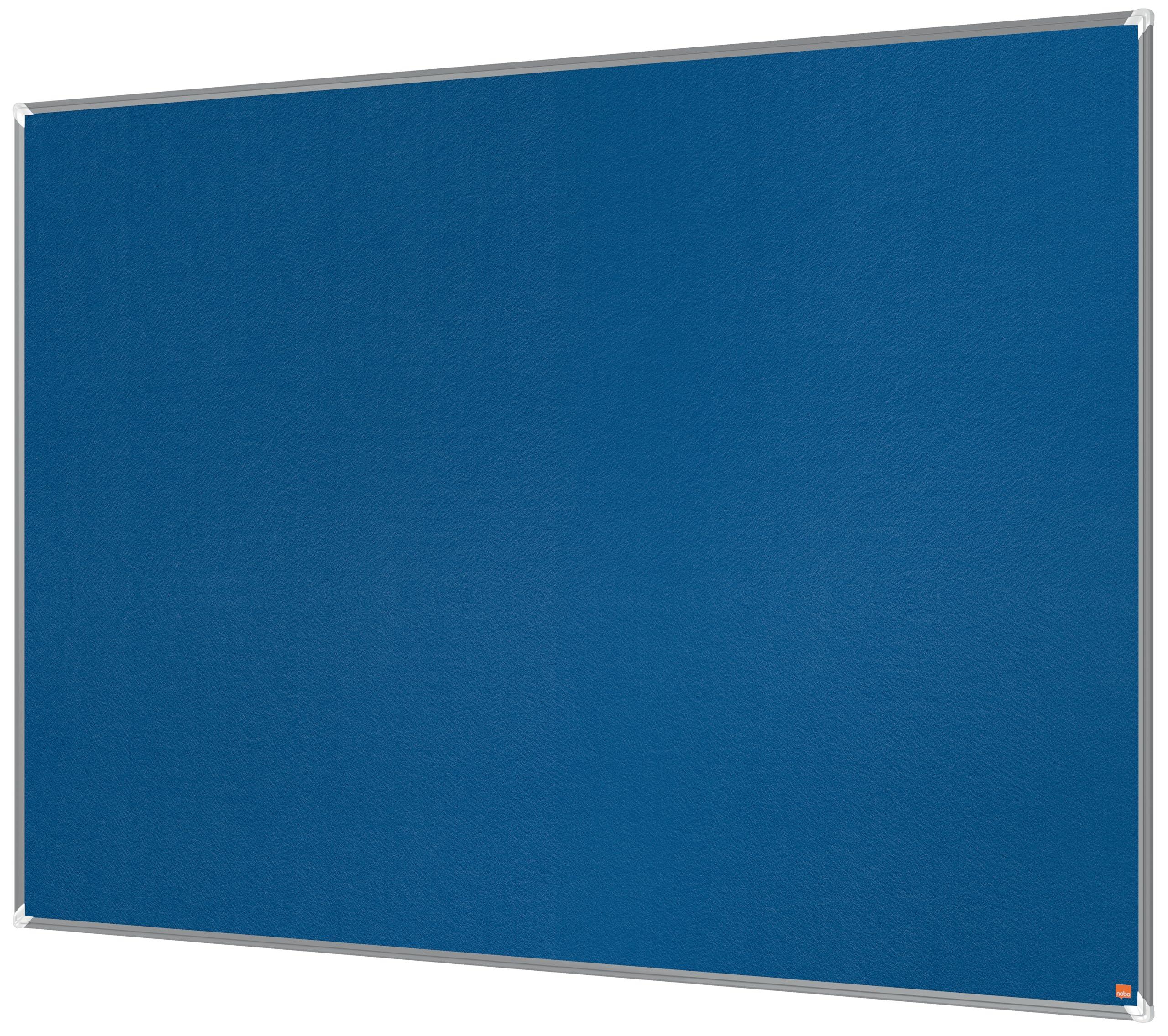 Nobo Premium Plus Felt Notice Board 1800x1200mm – Blue |Pin Board for Wall, Office Noticeboard, Display Board, Felt Memo Board, Vision Board, Mood Board, EU Ecolabel Certified