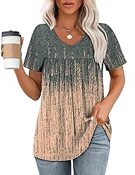 Tops for Women Trendy Summer Outfits Tie-Dye Print
