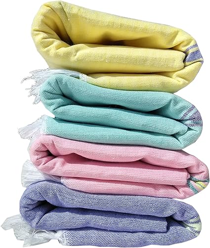 Fancyadda Khadi Handloom Cotton XL Bath Towels - Multicolour, Set of 4