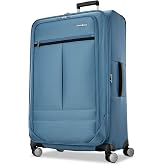 Samsonite Soft-Sided 29-Inch Lightweight Large Checked Expandable Element Suitcase: Durable, 360&deg; Spinner Wheels, Adjustable Telescopic Handle, 2 Front &amp; 1 Side Pocket- Captains Blue