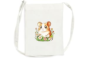 BJDAMAI Mini Canvas Bag for Teens Kids Girls, Small Purse with Shoulder Strap Holds Phone Wallet Keys Lipstick Coin!