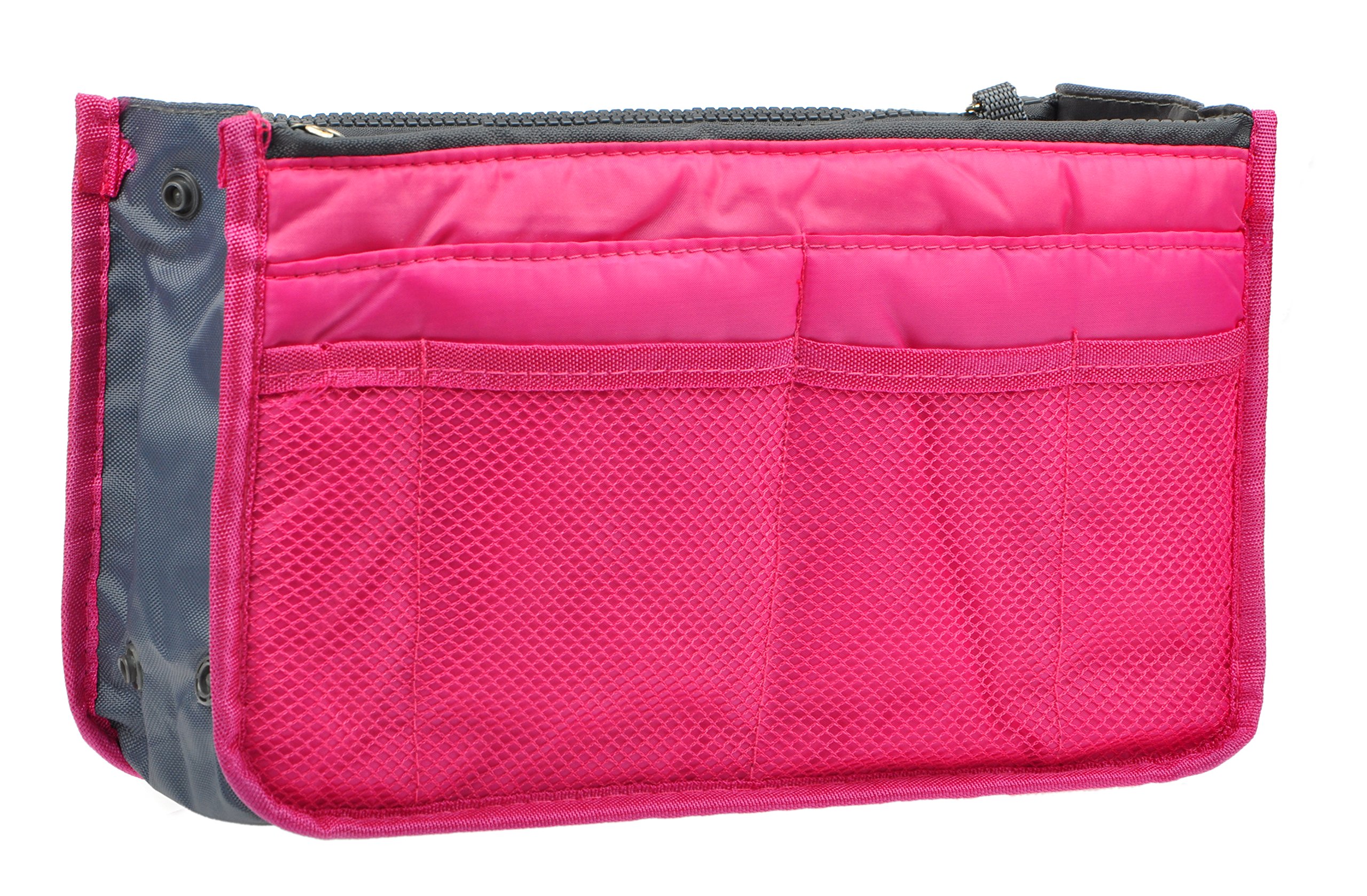 Photo 1 of Vercord Purse Organizer Insert for Handbags Bag Organizers Inside Tote Pocketbook Women Nurse Nylon 13 Pockets Rose Small