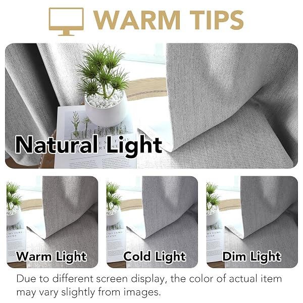 H.VERSAILTEX PINCH PLEATED FULL BLACKOUT CURTAINS LINEN BLENDED CHENILLE BLACKOUT CURTAINS 84 INCH LENGTH 2 PANELS SET THERMAL INSULATED FARMHOUSE NEUTRAL TRACK DRAPES WITH HOOKS, HEATHER DOVE GRAY