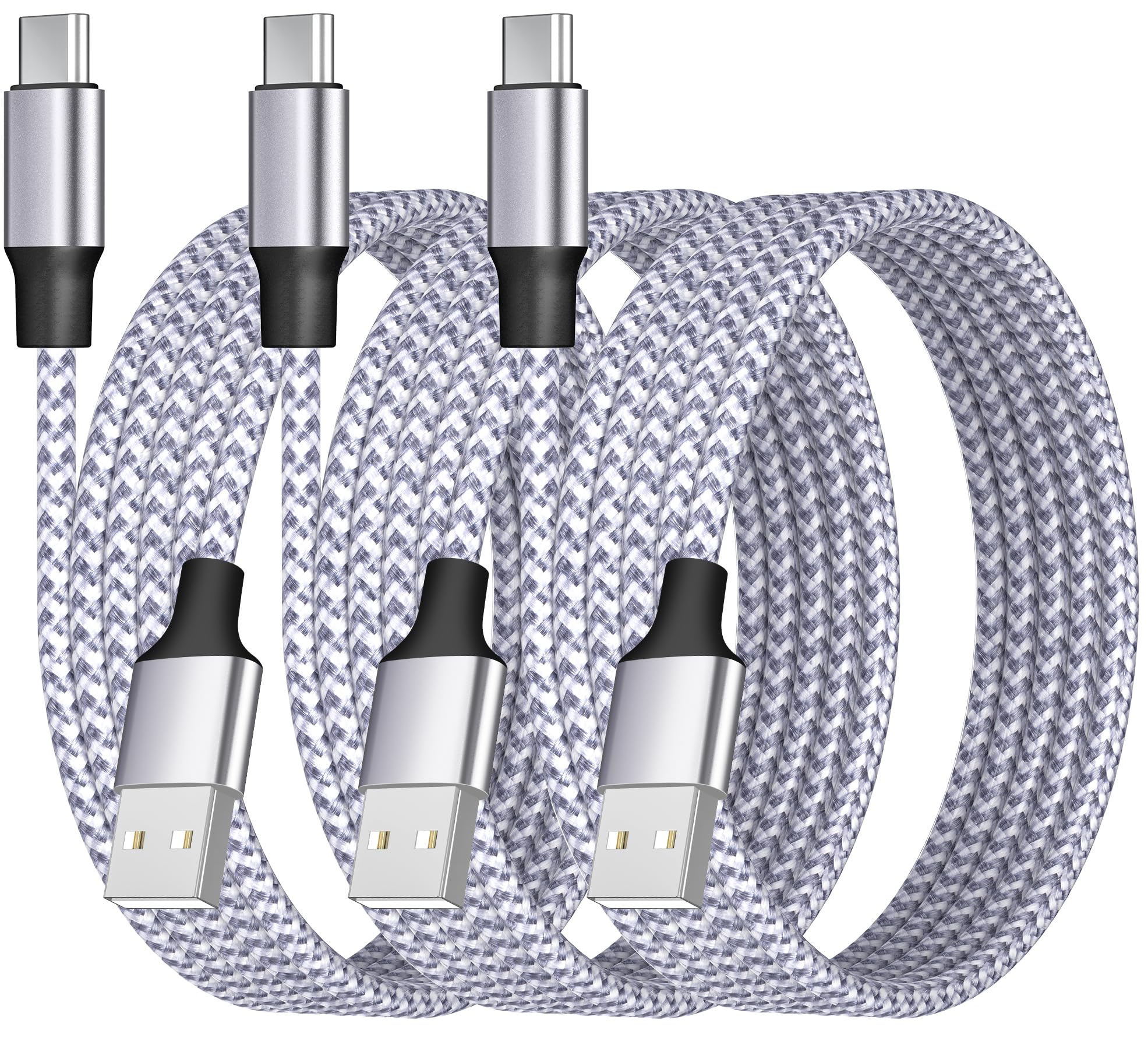 Photo 1 of [Apple MFi Certified] iPhone 17 Fast Charging Cord, Rombica 3Pack 60W USB Type C Charger Braided Cable USB A to USB C Carplay Cord for iPhone 17/17 Air/17 Pro/17 Pro Max/16 Pro/15/Galaxy S25/S24/Pixel