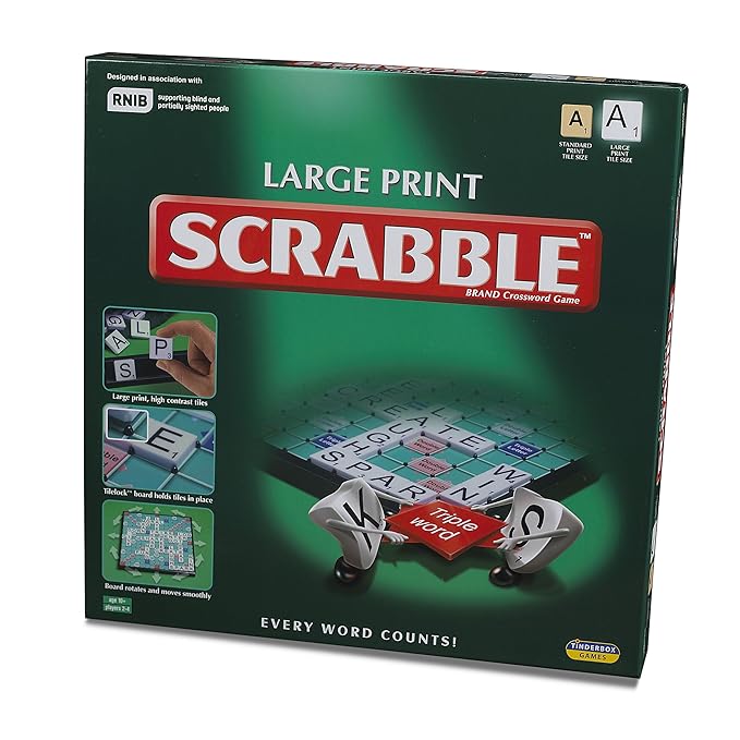 Amazon.com: Scrabble - Large Print - Crossword Game - 10108: Toys & Games