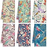 Redbaker 6 Pcs Spring Birds Kitchen Towels Garden Floral Dish Clothes Decorative Set Absorbent Hand Towels Flower Plant Tea Towel Gifts for Bird Lovers Bathroom Kitchen Cleaning Cooking Home Baking