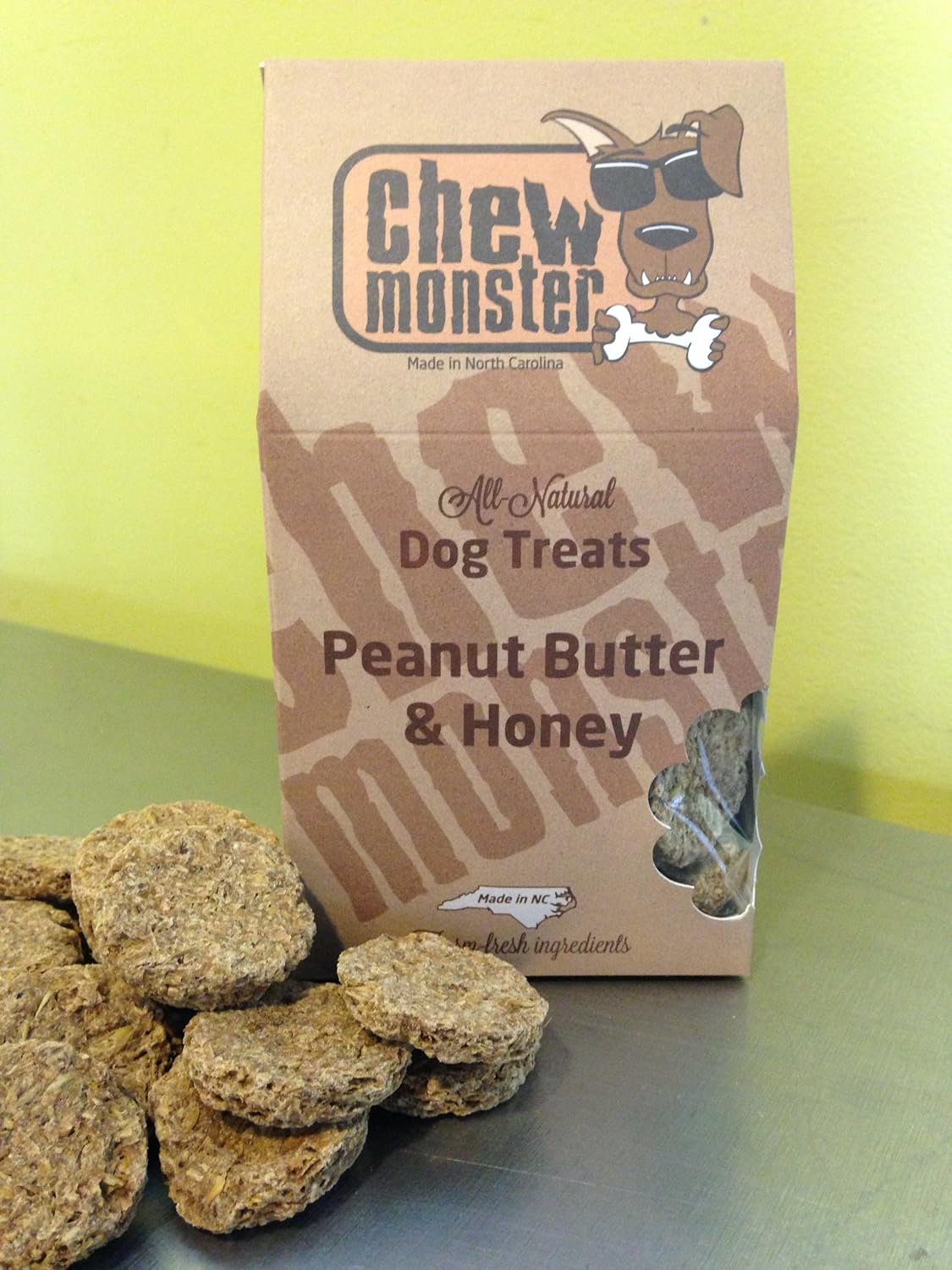 Chew Monster Peanut Butter & Honey Dog Treats Pet Supplies