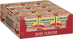 Maruchan Instant Lunch Beef, Ramen Noodle Soup, Microwaveable Meal, 2.25 Oz, 12 Count