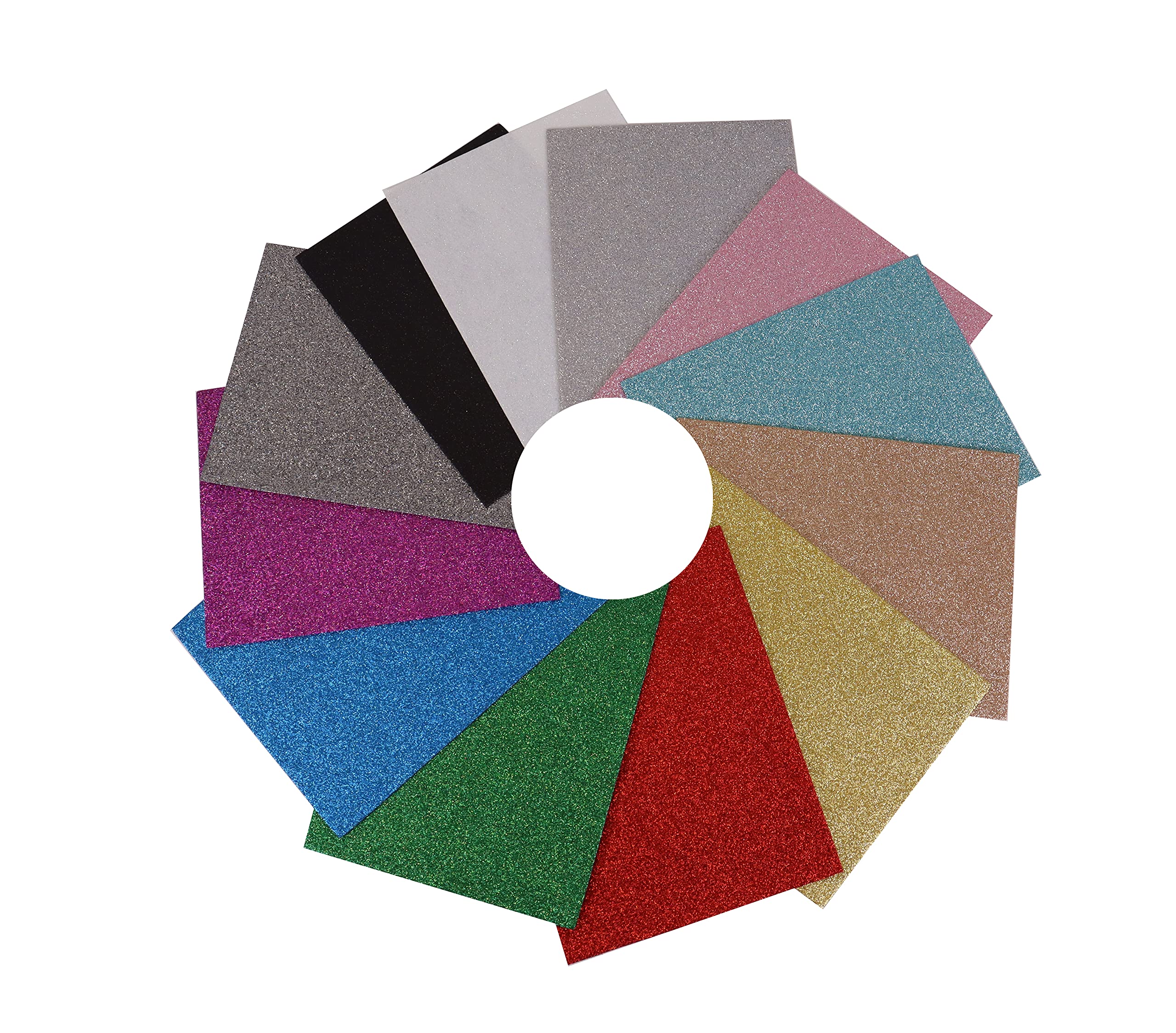 Trimits Glitter Acrylic Crafting Felt Pack, Assorted Colours A, 30 x 23cm