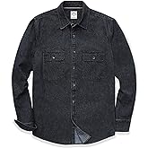 Dubinik® Mens Button Up Shirts Long Sleeve Casual Button Down Work Shirt Men Two Pocket Cotton with Comfortable