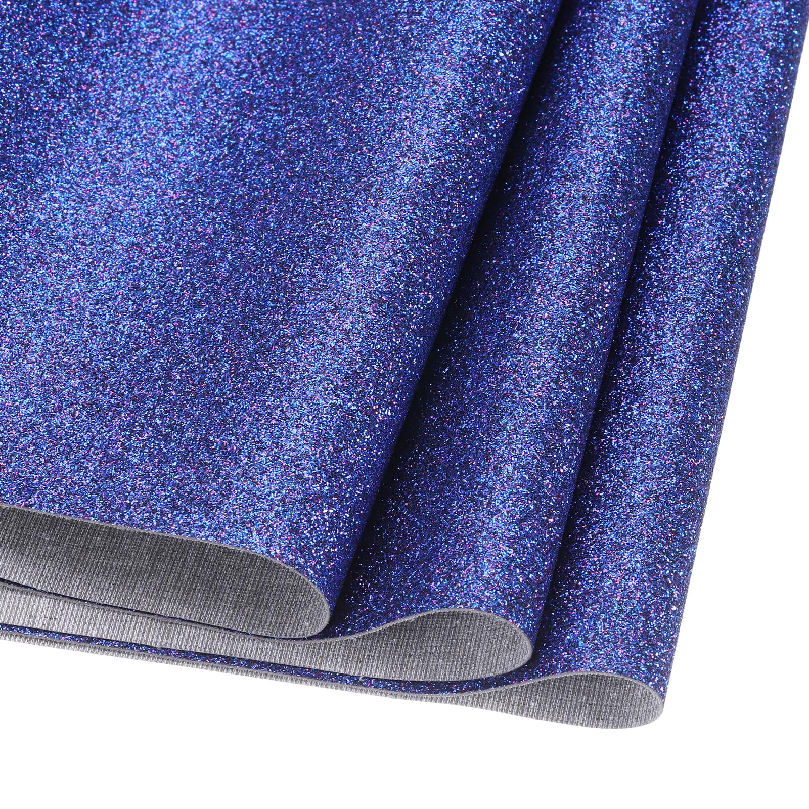 DMiotech 1 Pack 12 Inch x 53 Inch Faux Leather Sheet Furniture Cover Sparkling Navy Blue PU Leather Sheet for Handmade DIY Craft Projects