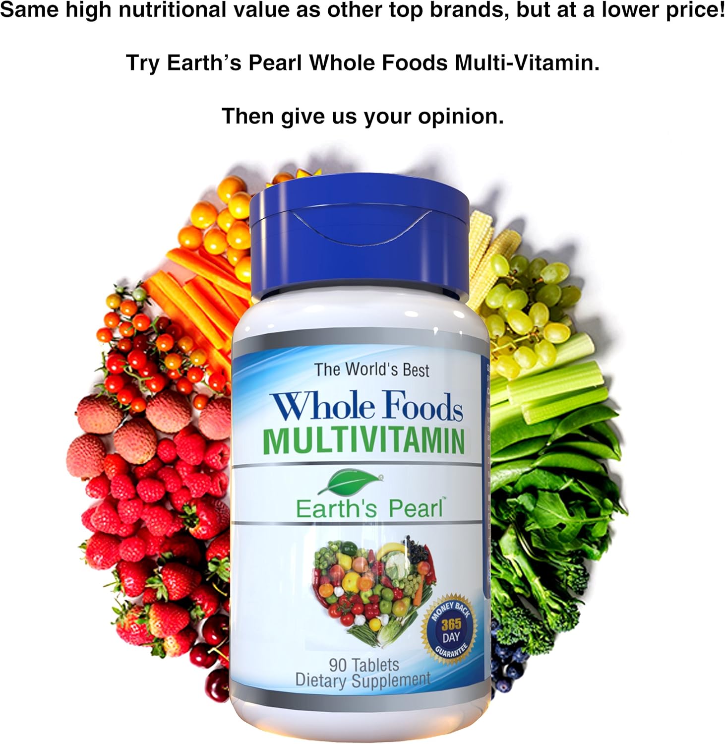Vegan Whole Foods Multivitamin with Probiotics and Digestive Enzymes for Women, Men, Teens 90