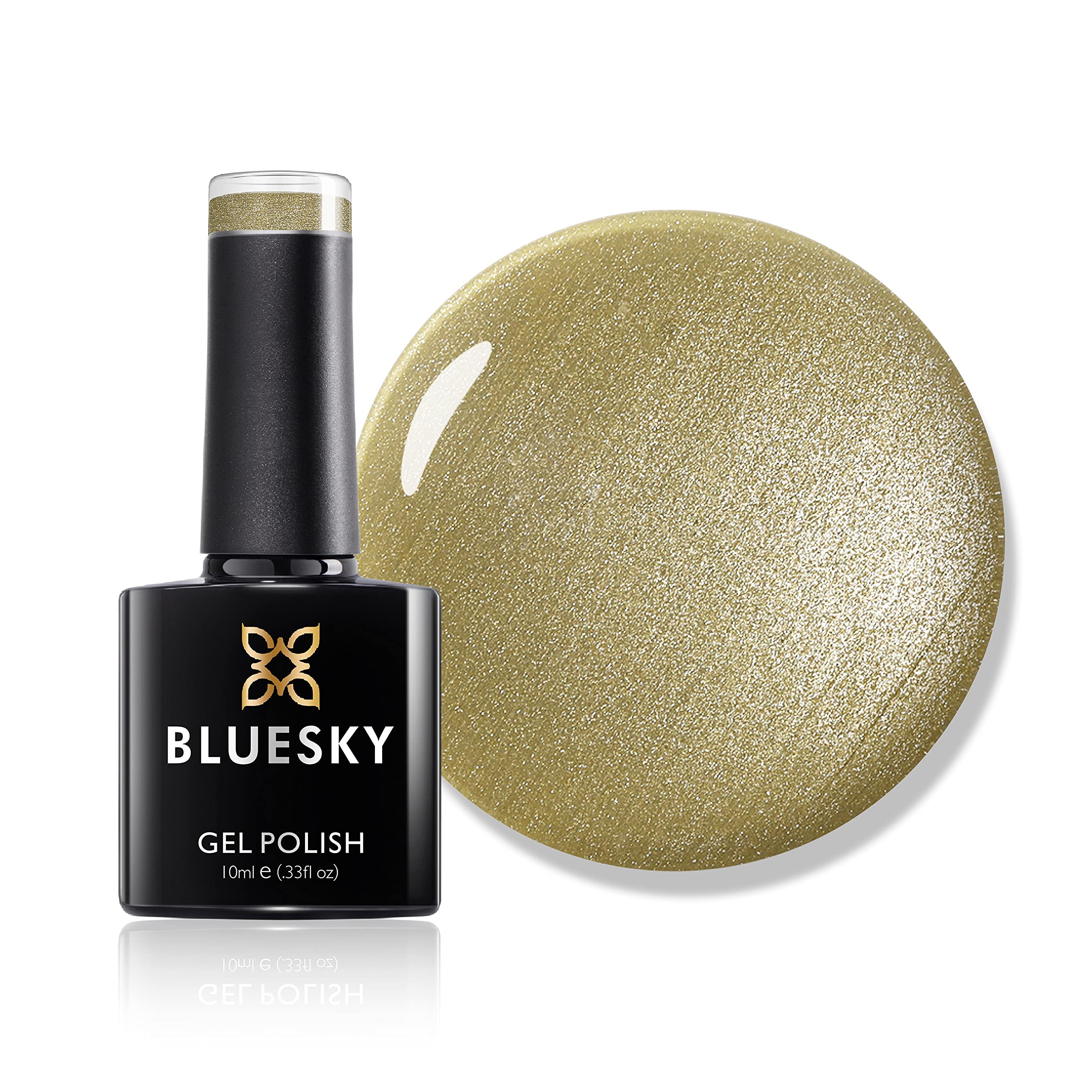 BLUESKY Gel Nail Polish, Summer 2021 Collection, Friday Feeling Ss2121, 10 ml, Bronze, Brown, Gold, Pearl, Shimmer, Metallic (Requires Curing Under UV/LED Lamp)