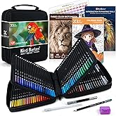 Kird Barken 120 Colored Pencils for Adult Coloring Books – 120 color pencils set, 3-Color Sketchbook, Coloring Book, Tools, Soft Core Oil Based,Blending Shading,Art Supplies for Beginners & Adults