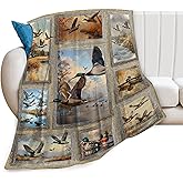 Lureix Duck Blanket Hunting Throw Blanket Cozy Fleece Flannel Bedding Duck Stuff Gifts for Women Men Boys Girls Lover Adults Lovers Plush for Couch Sofa Bed Decor 50"X40"