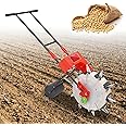 Sootvp Manual Seeder, 10 Nozzles Hand Push Garden Seeder Roller, Peanut Corn Bean Planter Precision Garden Push Seeder Machine, 6.3in Spacing Hand-Push Seeder