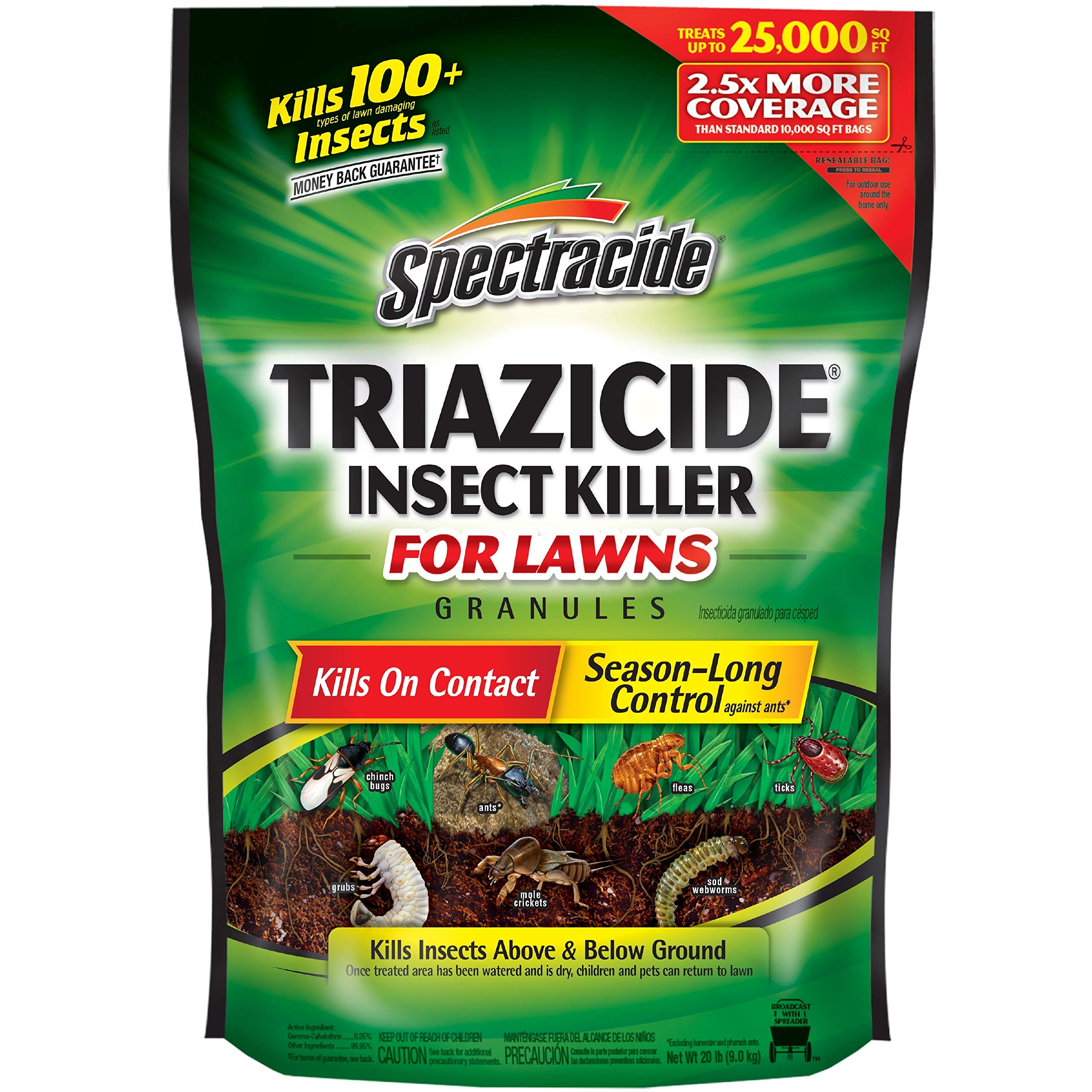 Spectracide Triazicide Insect Killer For Lawns Granules, 40Pound, 2