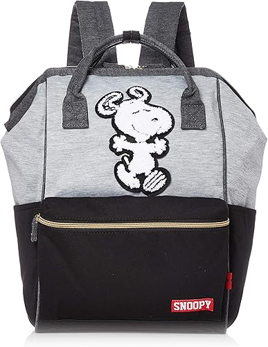 Amazon Co Jp ハタケヤマ がまぐちリュック 相良刺繍 スヌーピー ブラック シューズ バッグ