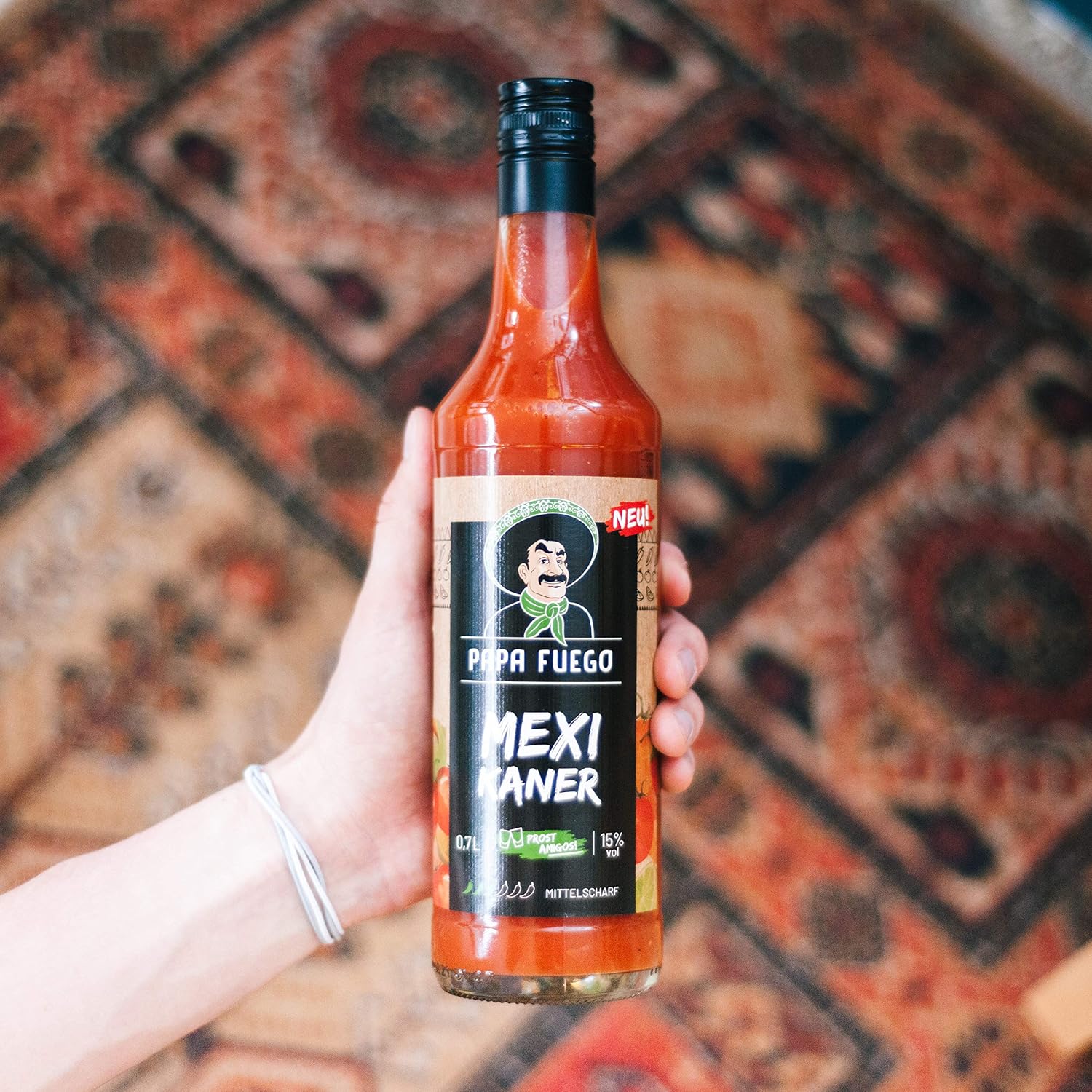 Papa Fuego Mexikaner 1 X 0 7 L Mittelscharfer Tomatenschnaps