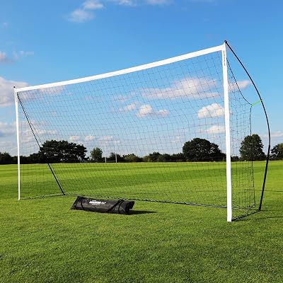 QUICKPLAY Kickster 18.5x6.5ft Portable Football Goal with Carry Bag