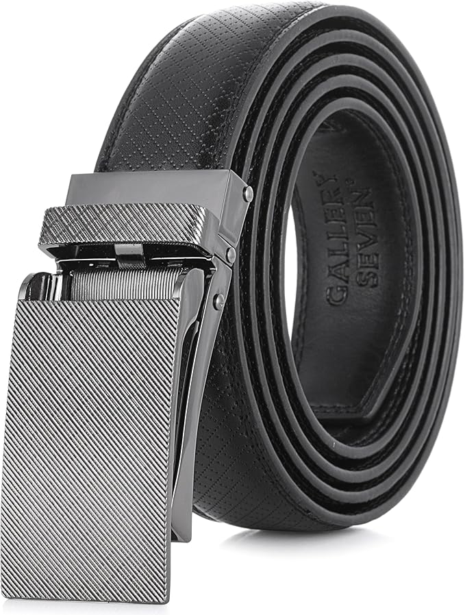 Gallery Seven Leather Ratchet Belt For Men Adjustable Click Belt