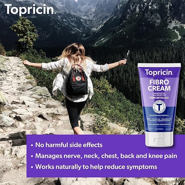 TOPRICIN FIBRO PAIN RELIEVING CREAM (6 OZ) – RAPID RELIEF FOR FIBROMYALGIA WITH PATENTED FORMULA – REDUCES DURATION AND INTENSITY OF FIBROMYALGIA EPISODES, IMPROVES SLEEP AND RESTORES ENERGY