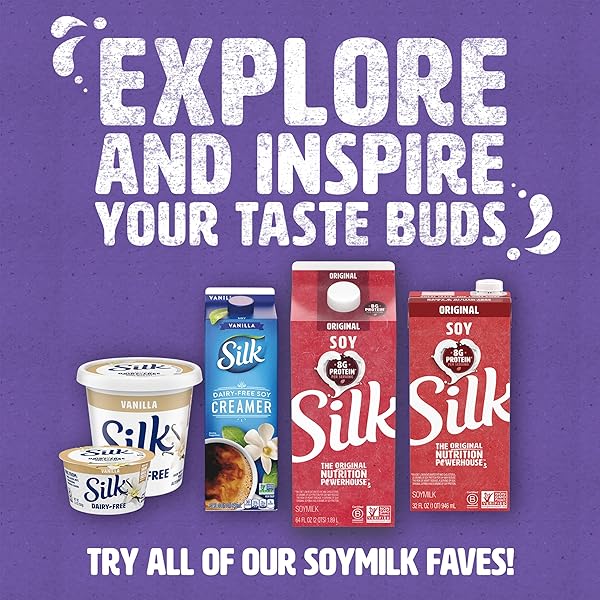 SILK SHELF-STABLE SOYMILK SINGLES, VERY VANILLA, DAIRY-FREE, VEGAN, NON-GMO PROJECT VERIFIED, 8 OZ., 18 PACK