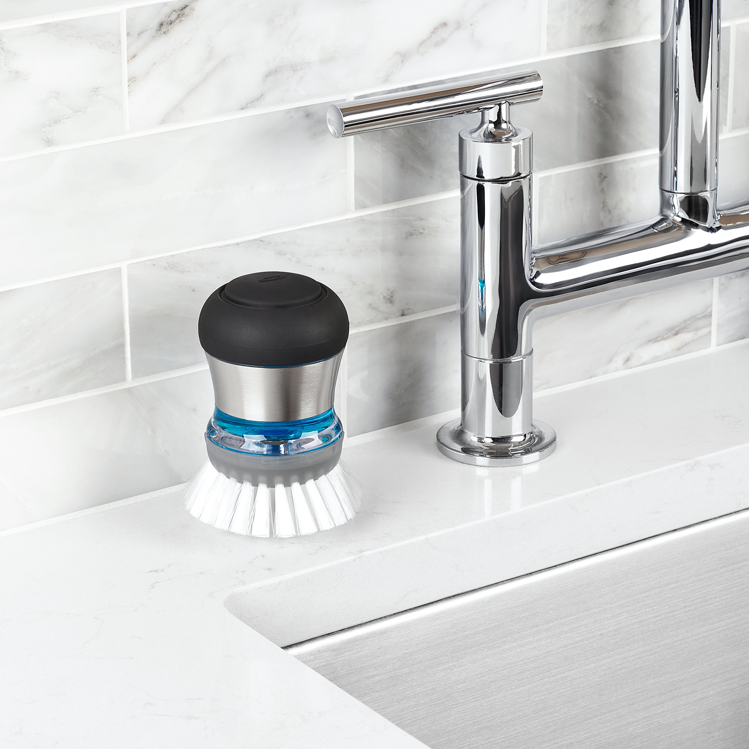 OXO Steel Soap Dispensing Palm Brush Refills, 2-Pack