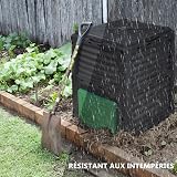 VOUNOT Compost Bin Garden 300 Litre Plastic Outdoor Black view 4