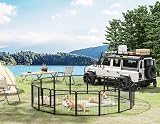 HOMIDEC Dog Pen 8 Panel Playpen with Door 60cm High Indoor Outdoor view 3