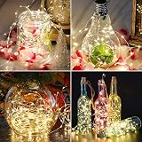 HXWEIYE 6 Pack Fairy Lights Battery Operated Warm White 7ft 20LED Silver Wire view 6