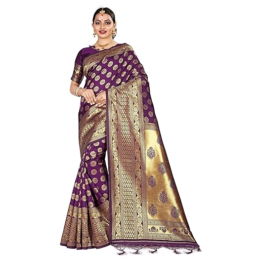 Anand Sarees Silk with Blouse Piece Saree