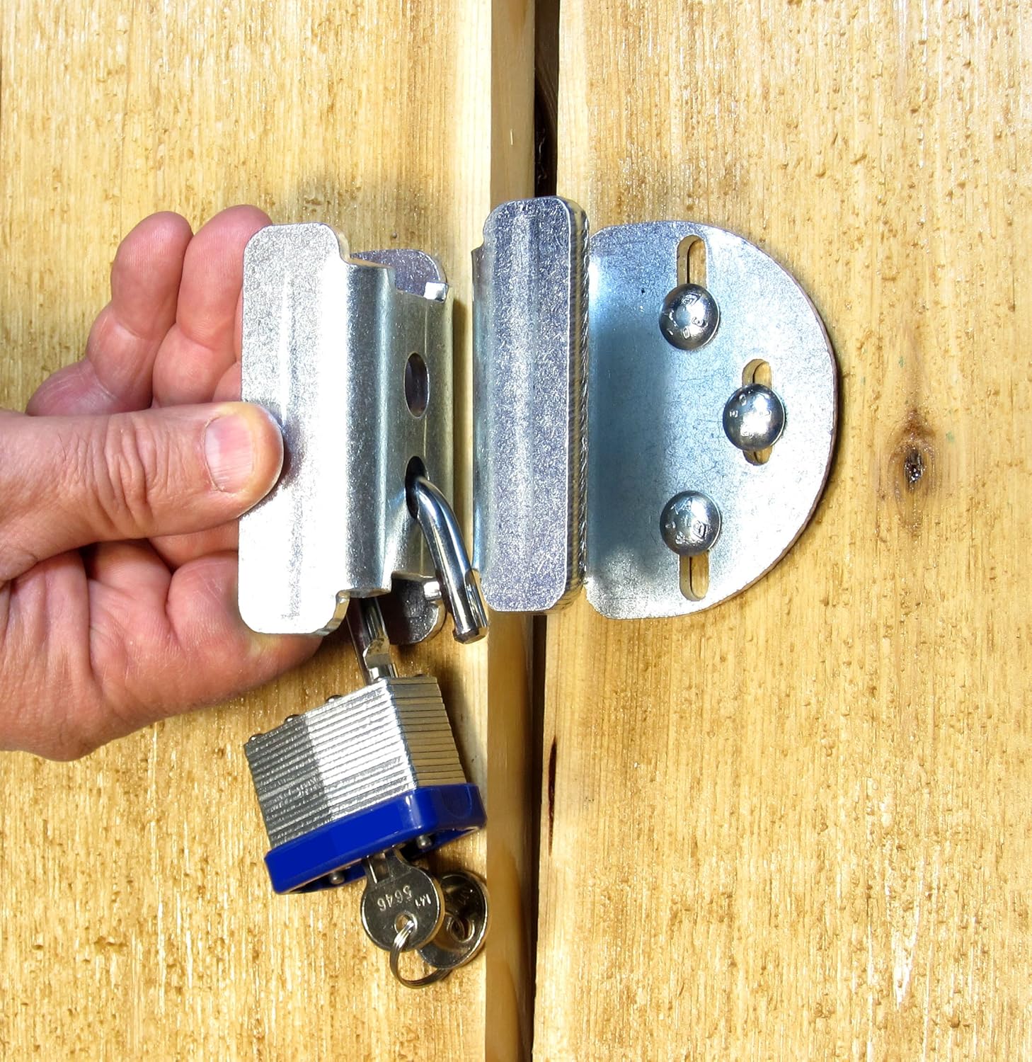 Padlock Protector Heavy Hasp and Handle (Zinc) - - 