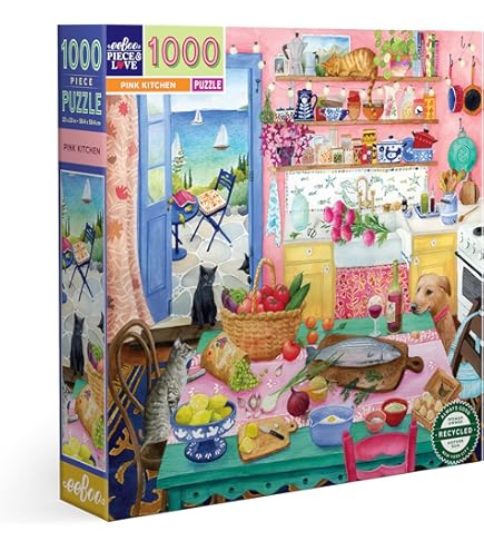 EeBoo Piece And Love Pebbles Puzzle Fu00fcr Erwachsene, Quadratisch, Ab 14 Jahren, 1000 Teile