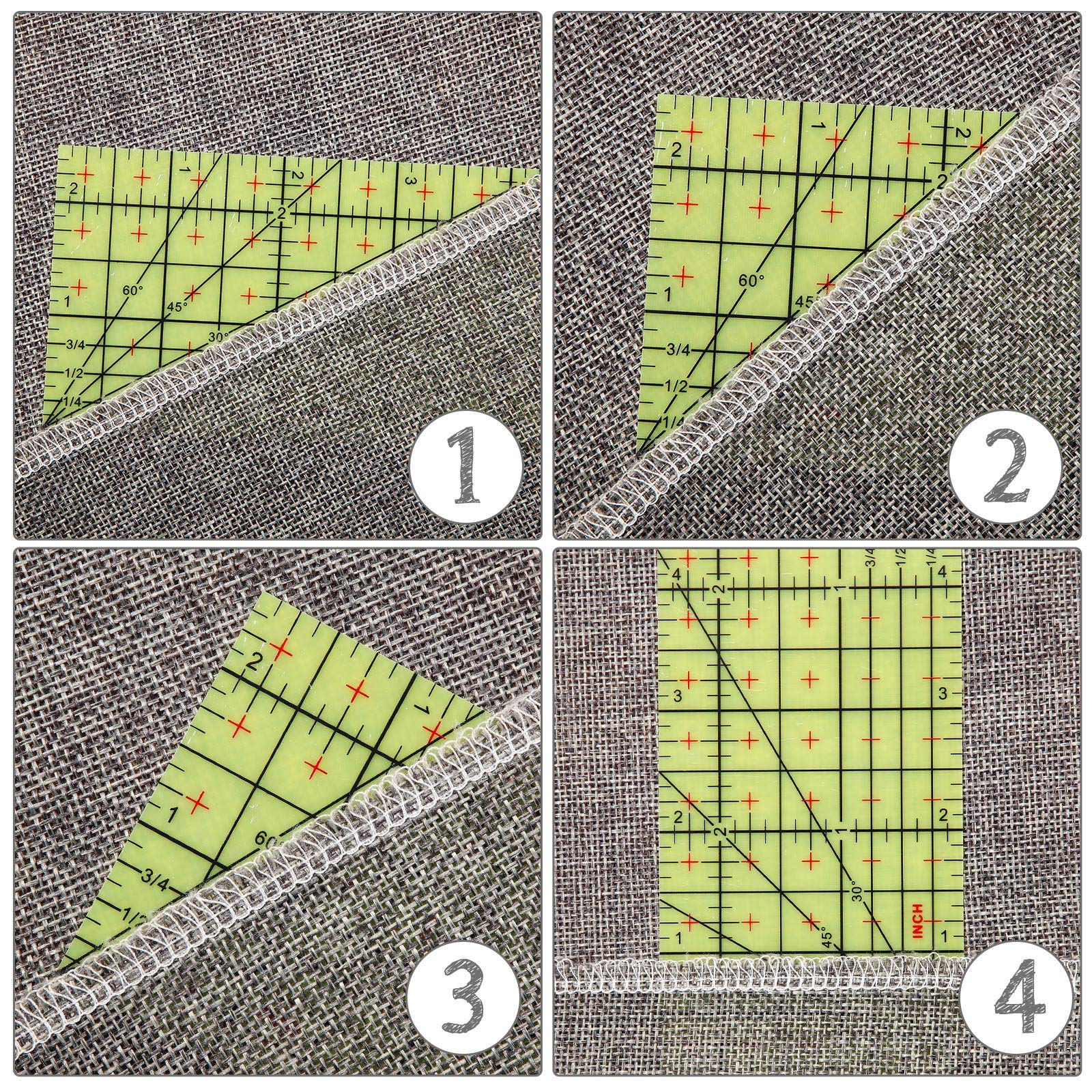 Hot Ironing Ruler, Heat Resistant Hemmer Ruler Sewing Tools Measuring Handmade Tool for Electric Iron Home Work, 10 Inches(2.5 x 10 Inch)