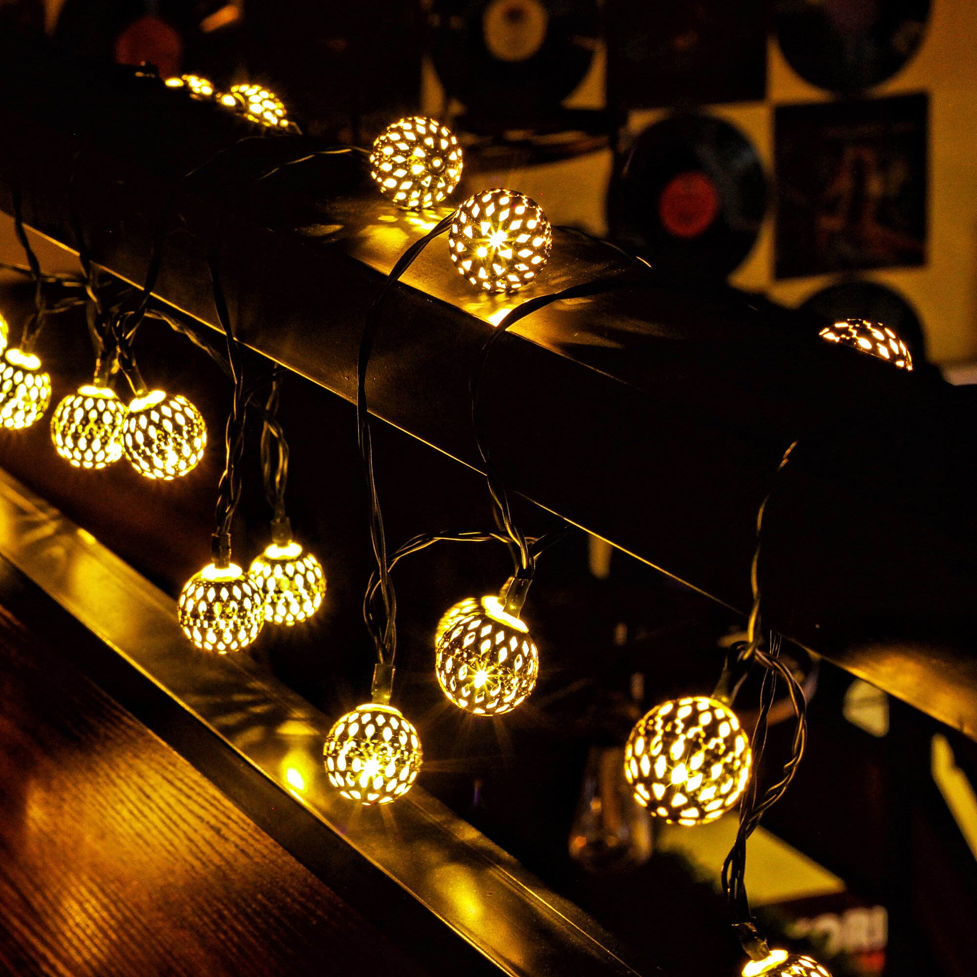 Recesky Battery Operated String Lights with Timer 40 LED 22.5ft Globe