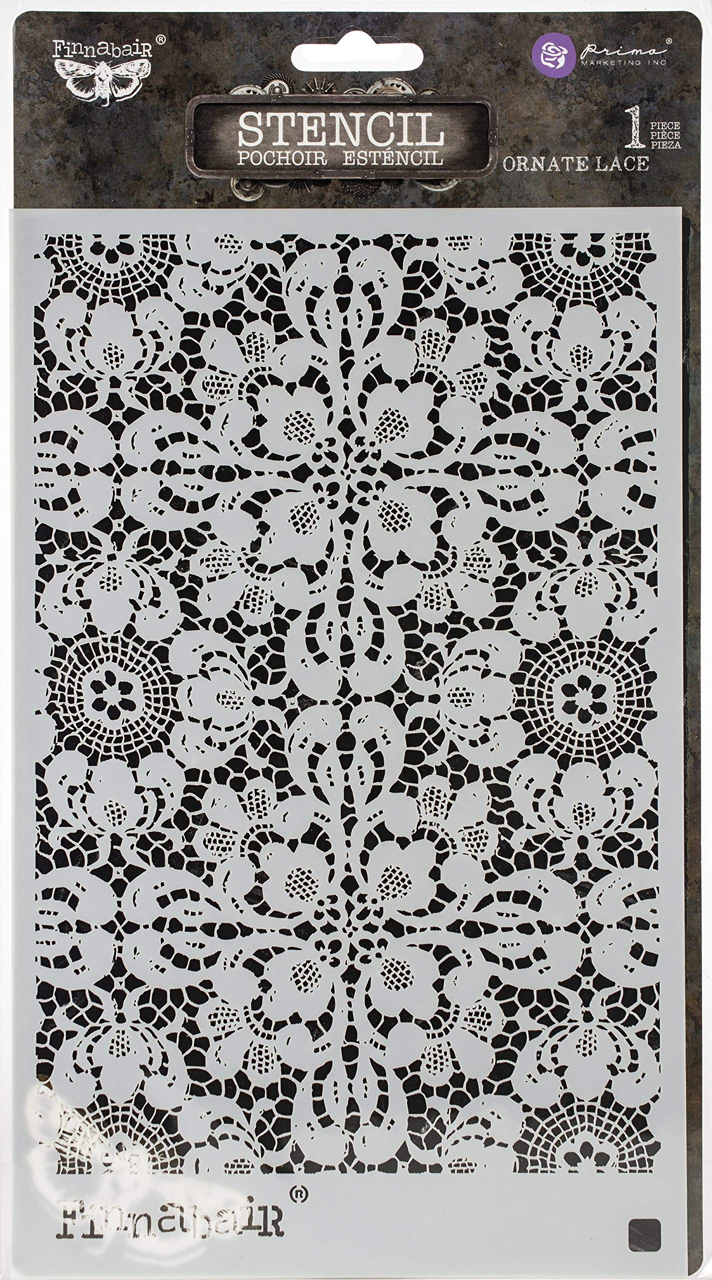 PRIMA MARKETING INC ELEMENTALS STENC 6X9 ORNAT LACE, One Size