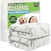 Utopia Bedding Waterproof Mattress Protector Twin XL Size Bed, Premium 200 GSM Bamboo Viscose Cooling Mattress Cover, Soft and Breathable, Fitted Style with 15 Inches Deep Stretchable Pockets