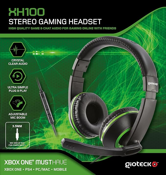Gioteck XH100 Green Wired Mono Headset (Xbox One/PS4/PC DVD/Mac OS/Nintendo Wii U): Amazon.co.uk 