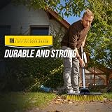 TDBS Heavy Duty Garden Broom 16" Stiff Bristles Stainless Handle view 8