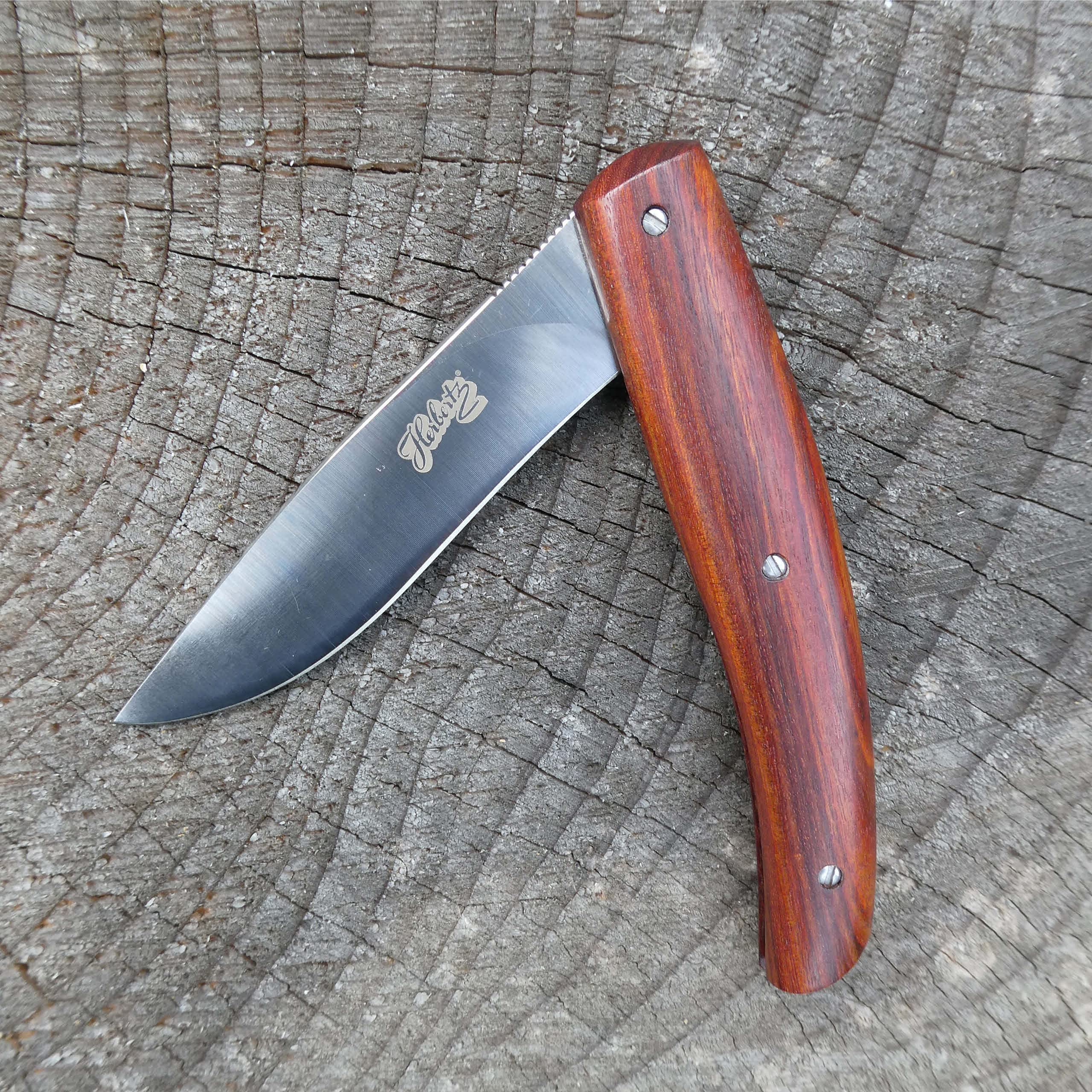 Herbertz Selektion Taschenmesser, AISI 440 Stahl, rostfrei, Slip Joint, Sandelholz Griffschalen, scharfes Klappmesser & Outdoor-messer für Camping, Wandern oder Jagd 4