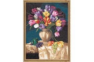 Janlynn Joy of Spring Counted Cross Stitch Kit, Blue, Orange