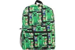 Bioworld Minecraft Creeper All-Over Print 18" Backpack