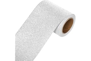 YENHOME Glitter Wallpaper Border Mirror Frame Border Peel and Stick Wallpaper for Bathroom Bedroom Wall Bulletin Board Border 3"X236" Self Adhesive Silver Contact Paper Removable Wallpaper Borders
